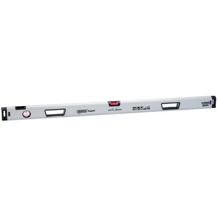 Draper Tools Opti-Vision™ Box Section Ergo-Grip™ Levels with Dual Vials 1200mm