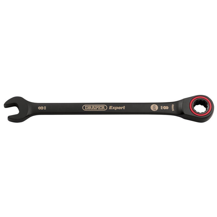 Draper Tools Expert HI-TORQ Metric Ratchet Combination Spanner 8mm Black