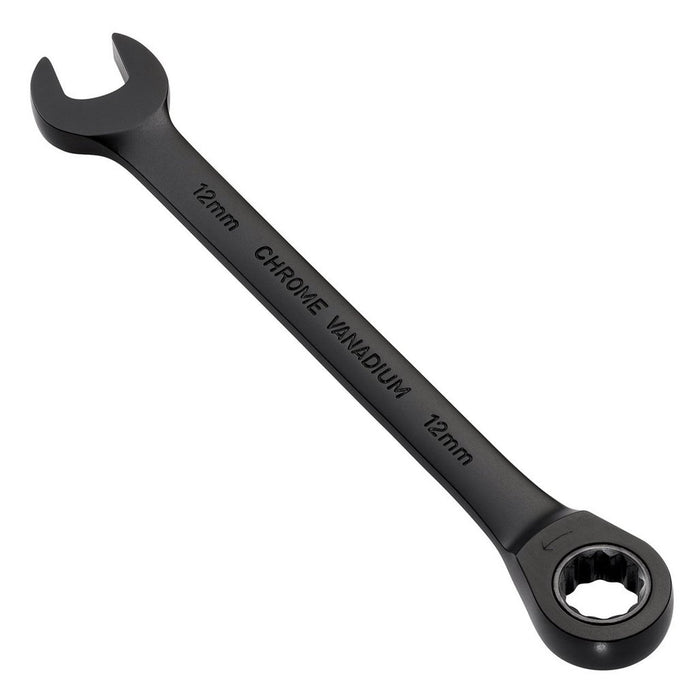 Draper Tools Expert HI-TORQ Metric Ratchet Combination Spanner 12mm Black