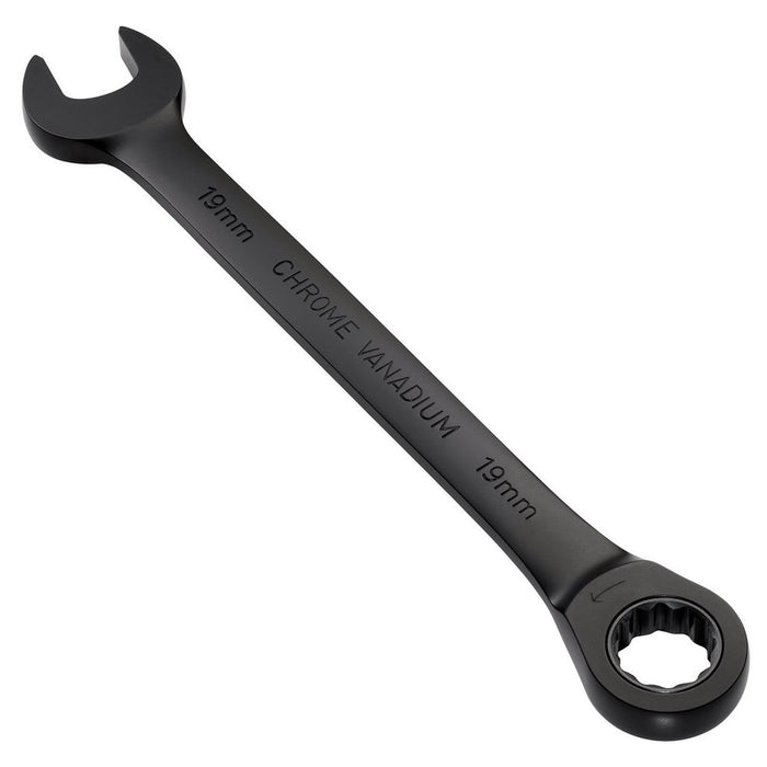 Draper Tools Expert HI-TORQ Metric Ratchet Combination Spanner 19mm Black