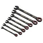 Draper Expert HI-TORQ® Metric Ratchet Combination Spanner Set, Black  7Pce