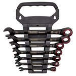 Draper Expert HI-TORQ® Metric Ratchet Combination Spanner Set, Black  7Pce