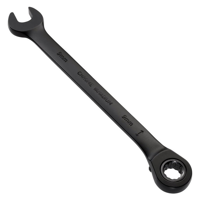 Draper Expert HI-TORQ® Metric Reversible Ratchet Combination Spanner, 9mm, Black