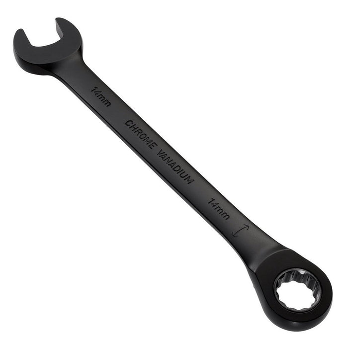Draper Expert HI-TORQ® Metric Reversible Ratchet Combination Spanner, 14mm, Black
