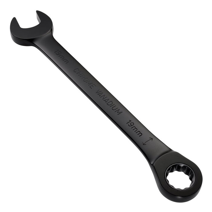 Draper Expert HI-TORQ® Metric Reversible Ratchet Combination Spanner, 19mm, Black