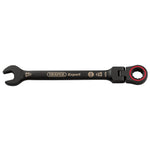 Draper Expert HI-TORQ® Metric Flexible Head Ratchet Combination Spanner, 12mm, Black