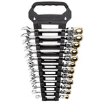 Draper Expert HI-TORQ® Metric Flexible Head Ratchet Combination Spanner Set 12 Pce