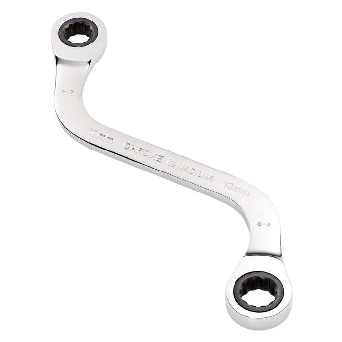 Draper Expert Hi-Torq Double Ring Ratchet S-Shape Spanner, 11x13mm