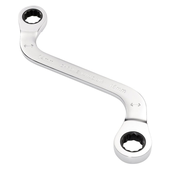 Draper Expert Hi-Torq Double Ring Ratchet S-Shape Spanner 14x16mm