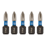 Draper Expert Cross Slot/PH Type Impact Screwdriver Bits PH1 x 25mm 1/4