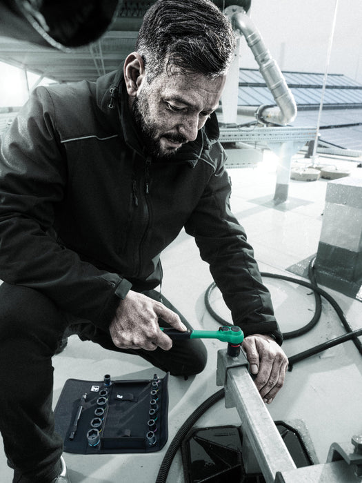 Wera 8100 SB 12 Zyklop Comfort Ratchet Set Reversing Lever 3/8