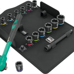 Wera 8100 SB 12 Zyklop Comfort Ratchet Set Reversing Lever 3/8