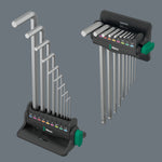 Wera 950/9 Hex-Plus 8 L-Key Set Metric Chrome-Plated Frame 9 Pce