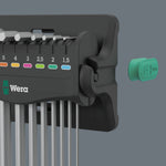 Wera 950/9 Hex-Plus 8 L-Key Set Metric Chrome-Plated Frame 9 Pce