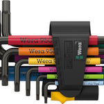 Wera 950/9 Hex-Plus Multicolour Imperial 3 L-Key Set Imperial Blacklaser 9 Pce