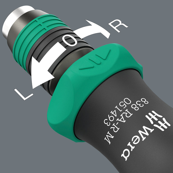 Wera 838 RA-R M Bit-holding Handle with Ratchet Functionality 1/4