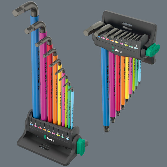 Wera 950/9 Hex-Plus Multicolour 3 L-Key Set Metric Blacklaser 9 Piece 133165