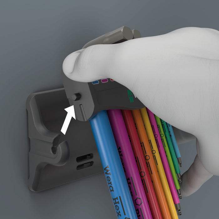 Wera 950/9 Hex-Plus Multicolour 3 L-Key Set Metric Blacklaser 9 Piece 133165