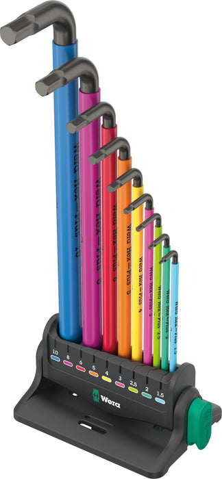 Wera 950/9 Hex-Plus Multicolour 3 L-Key Set Metric Blacklaser 9 Piece 133165