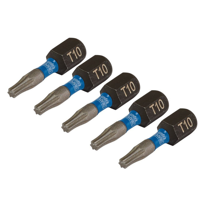 Draper Expert TX-STAR® Impact Screwdriver Bits T10 x 25mm 1/4