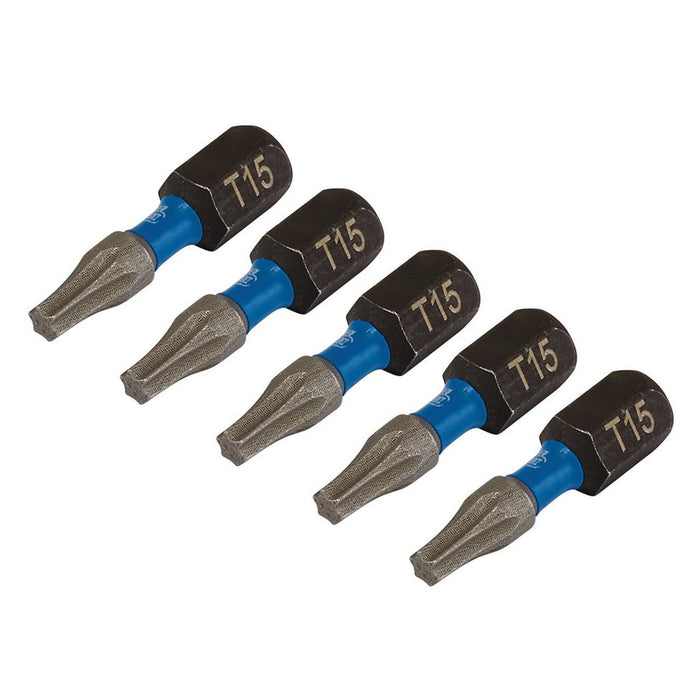 Draper Expert TX-STAR® Impact Screwdriver Bits T15 x 25mm 1/4