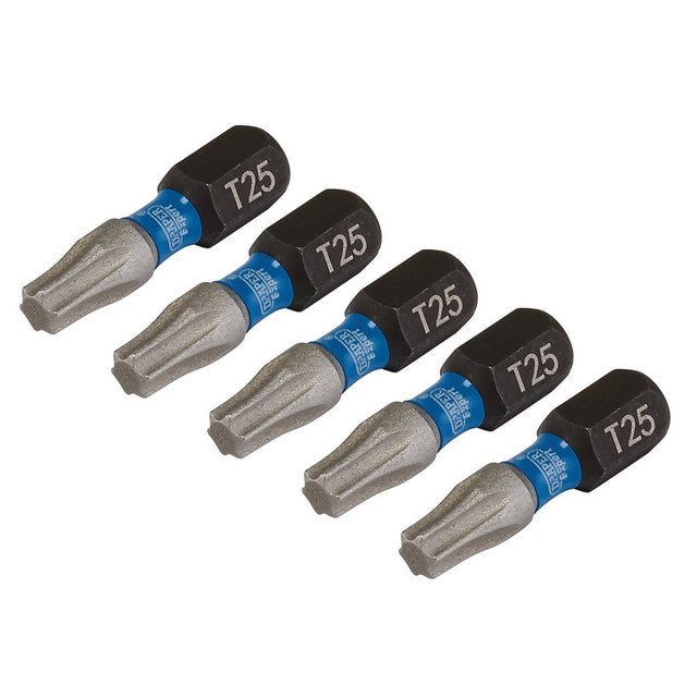 Draper Expert TX-STAR® Impact Screwdriver Bits T25 x 25mm 1/4