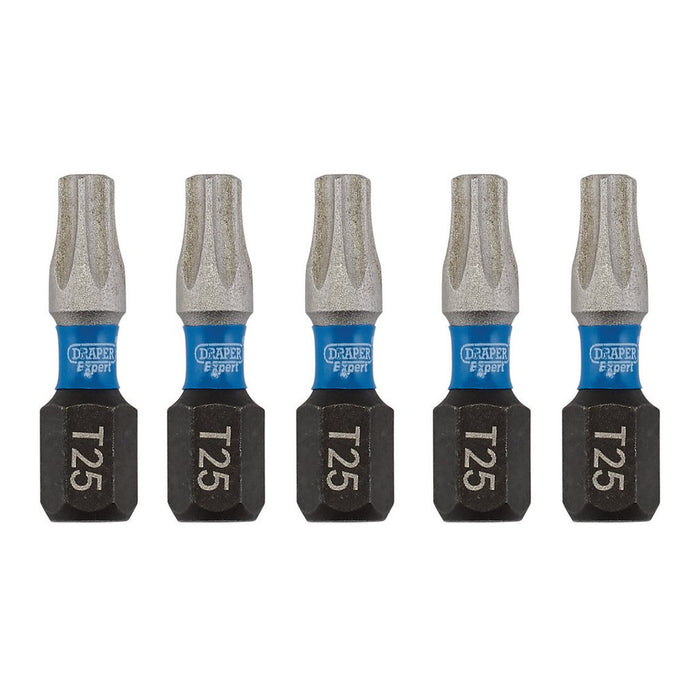 Draper Expert TX-STAR® Impact Screwdriver Bits T25 x 25mm 1/4