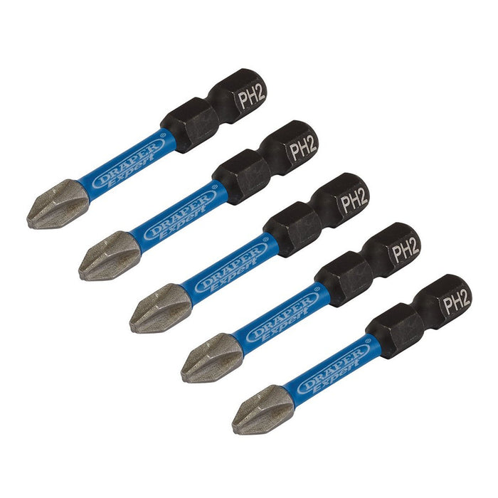 Draper Expert Cross Slot/PH Type Impact Screwdriver Bits PH2x 50mm 1/4