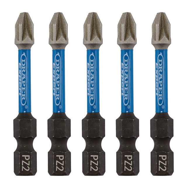 Draper Expert PZ-Type Impact Screwdriver Bits No.2 x 50mm 1/4