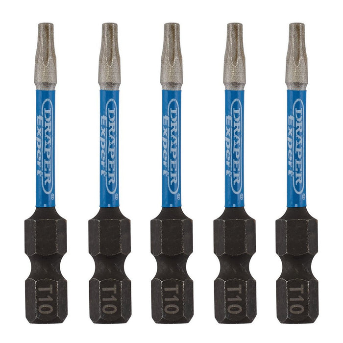 Draper Expert TX-STAR® Impact Screwdriver Bits T10 x 50mm 1/4