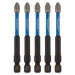 Draper Expert PZ-Type Impact Screwdriver Bits No.2 x 75mm 1/4