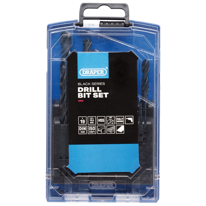 Draper Black HSS Drill Bit Set, 19 Pce