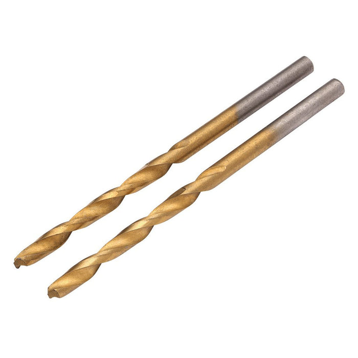 Draper HSS Titanium Nitride Coated Drill Bit 3.5mm x 70mm, 2pk