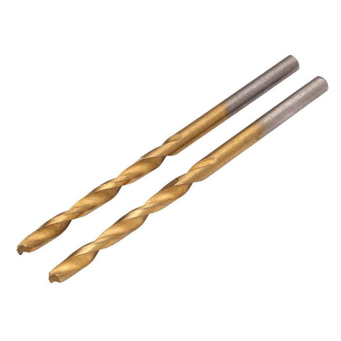 Draper HSS Titanium Nitride Coated Drill Bit 4.5mm x 80mm, 2pk