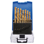 HSS Titanium Nitride Coated Drill Bit Set (19 Piece)