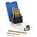 HSS Titanium Nitride Coated Drill Bit Set (19 Piece)
