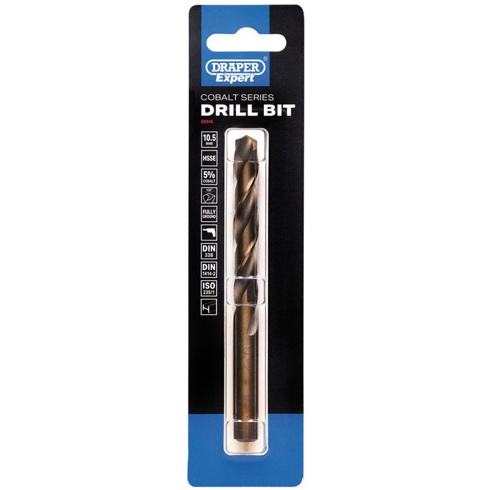 Draper Expert HSSE M35 Cobalt Drill Bit 10.5mm x 142mm