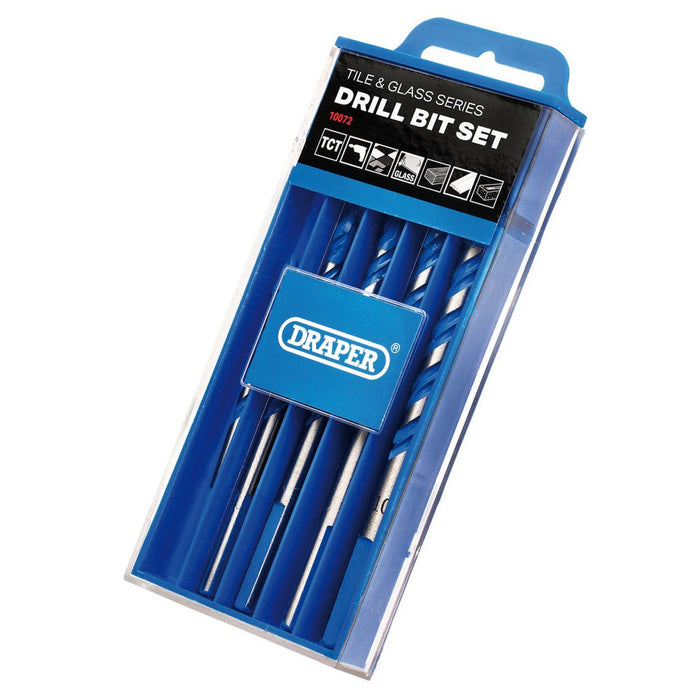 Draper TCT Tile and Glass Drill Bit Set (6 Piece)