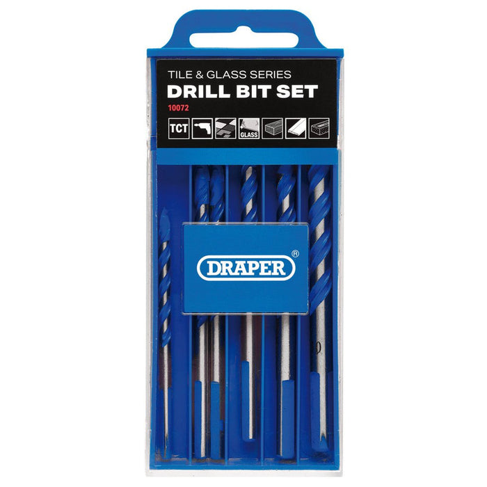 Draper TCT Tile and Glass Drill Bit Set (6 Piece)