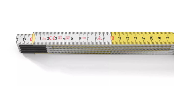 Hultafors 105254 Wooden 2m Folding Rule White/Yellow T59
