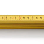 Hultafors 105354 Wooden 2m Folding Rule Yellow T59
