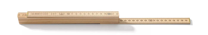 Hultafors 108010 Wooden 2m Folding Rule Natural, Blockmeter B3500