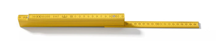 Hultafors 108610 Wooden 2m Folding Rule Yellow, Blockmeter B3500