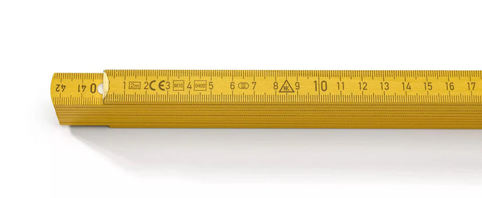 Hultafors 108610 Wooden 2m Folding Rule Yellow, Blockmeter B3500