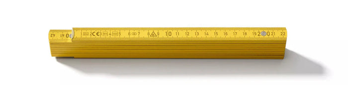 Hultafors 108610 Wooden 2m Folding Rule Yellow, Blockmeter B3500