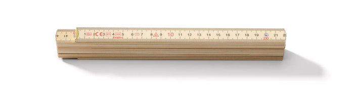 Hultafors 109011 Wooden 2m Folding Rule Natural, Blockmeter H4000