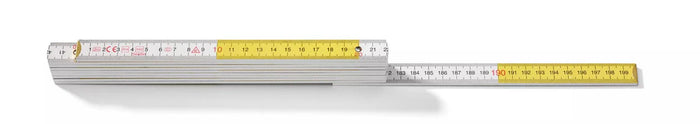 Hultafors 109311 Wooden 2m Folding Rule White/Yellow, Blockmeter H4000