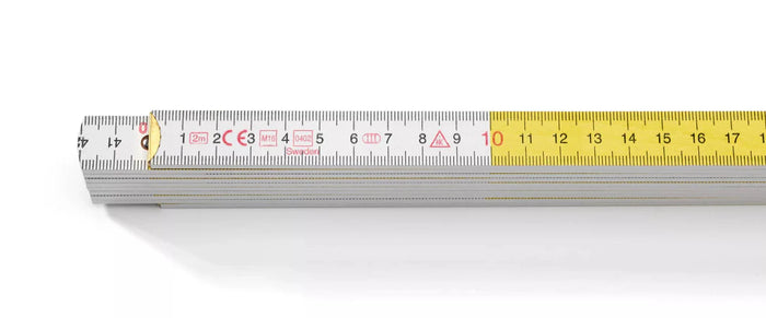 Hultafors 109311 Wooden 2m Folding Rule White/Yellow, Blockmeter H4000