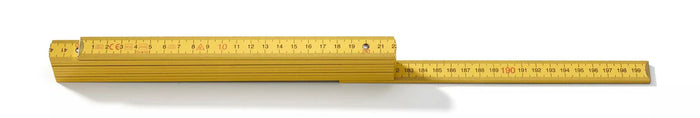 Hultafors 109611 Wooden 2m Folding Rule Yellow, Blockmeter H4000