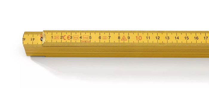 Hultafors 109611 Wooden 2m Folding Rule Yellow, Blockmeter H4000